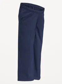 Maternity Wide-Leg Billie Trouser - Navy Plaid — view 4