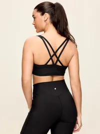 Medium Support PowerSoft Sports Bra - Black — view 4