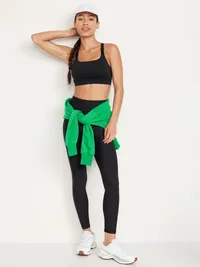 Medium Support PowerSoft Sports Bra - Black Jack — view 3