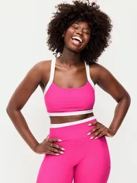 Medium Support PowerSoft Sports Bra - Dragonfruit Pink — view 5