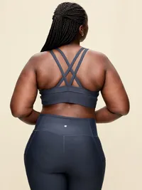 Medium Support PowerSoft Sports Bra - Dusk Navy — view 5