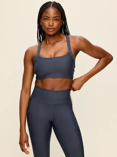 Medium Support PowerSoft Sports Bra - Dusk Navy
