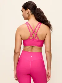 Medium Support PowerSoft Sports Bra - Red Berry — view 5