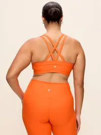 Medium Support PowerSoft Sports Bra - Tigerlily — view 4