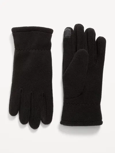 Microfleece Gloves for Men - Black Jack