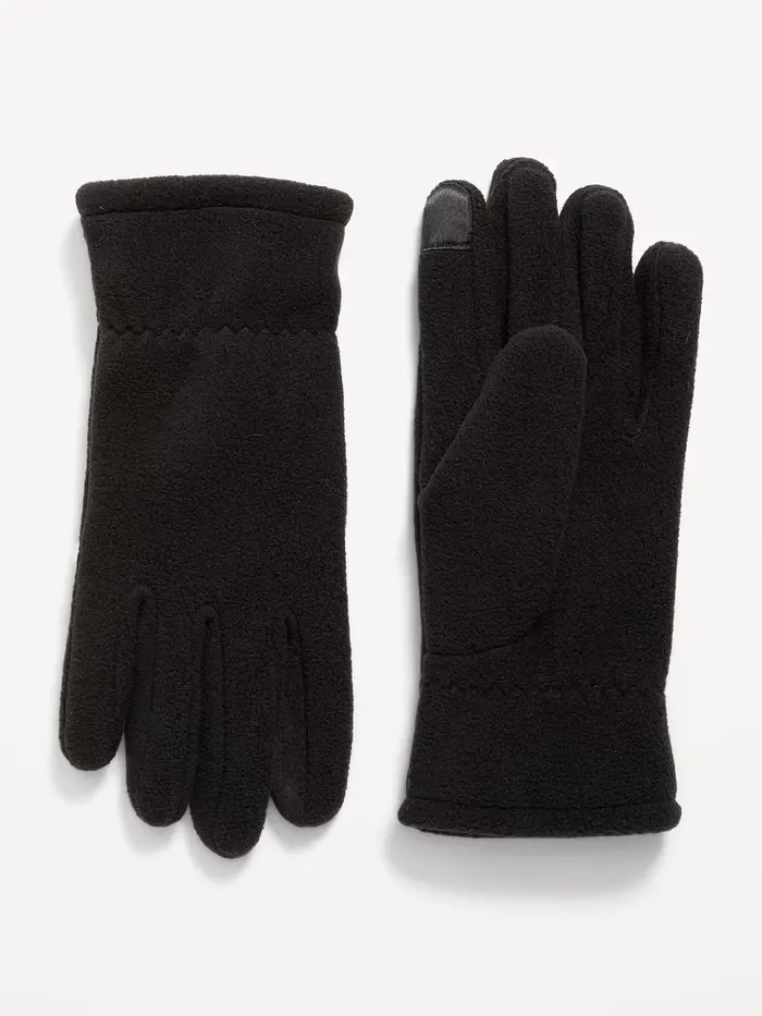 Microfleece Gloves for Men - Black Jack