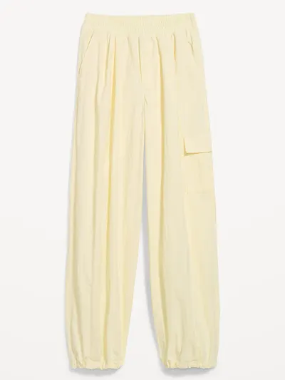 Mid-Rise Adjustable Active Woven Utility Pants - PARCHMENT