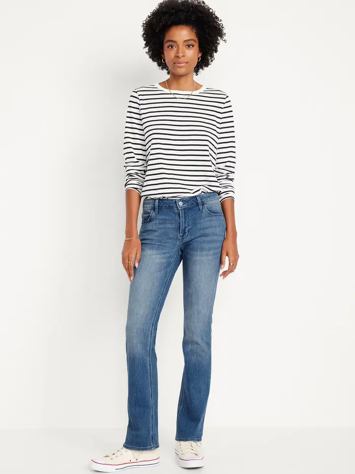 Mid-Rise Wow Boot-Cut Jeans - Medium Wash