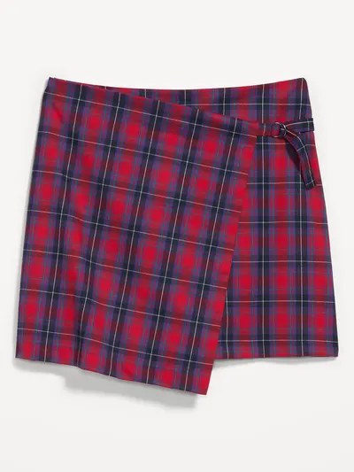 Mini Wrap Skirt - Red Plaid