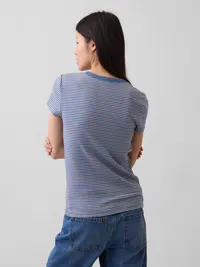 Modern Crew T-Shirt - Blue stripe — view 3