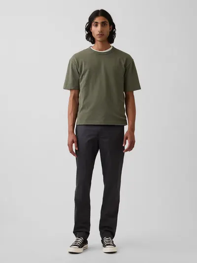 Modern Slim Khakis - Soft black