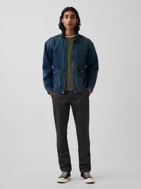 Modern Slim Khakis - Soft black — view 5