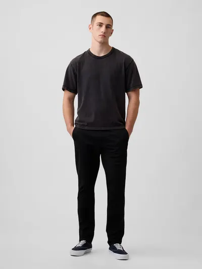 Modern Slim Khakis - True black