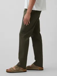 Modern Straight Khakis - Bamboo green — view 3