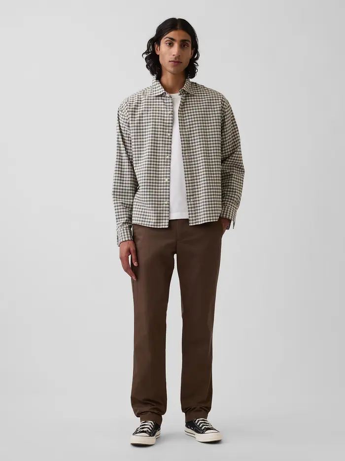 Modern Straight Khakis - Cool brown