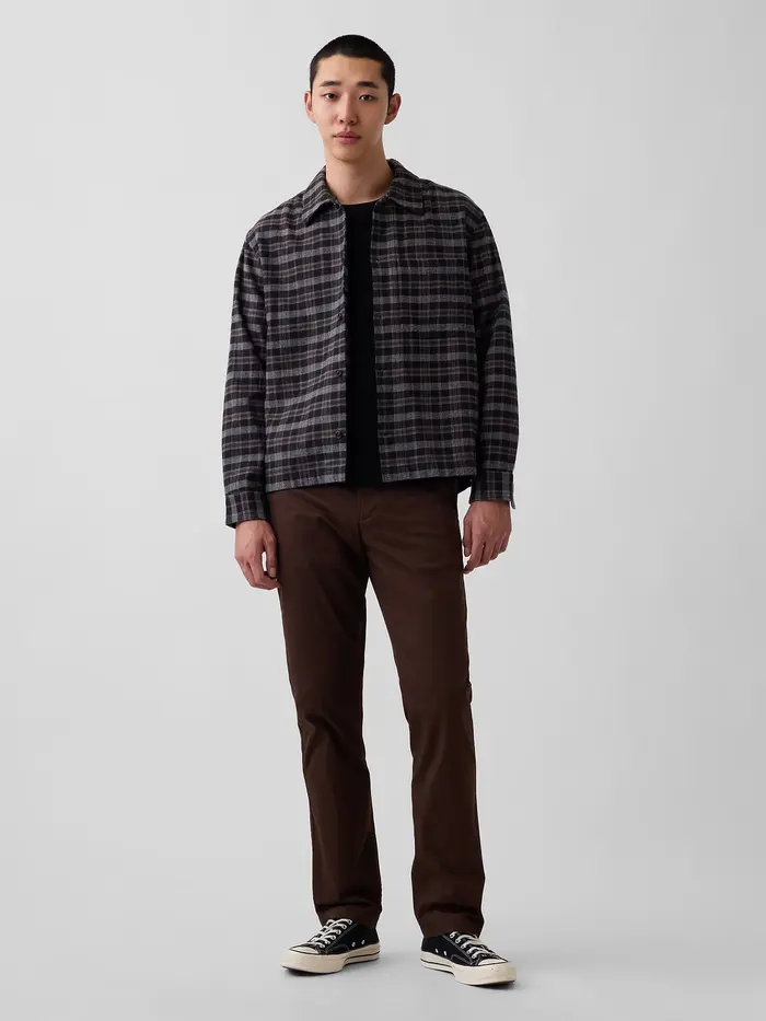 Modern Straight Khakis - GROUND NUTMEG