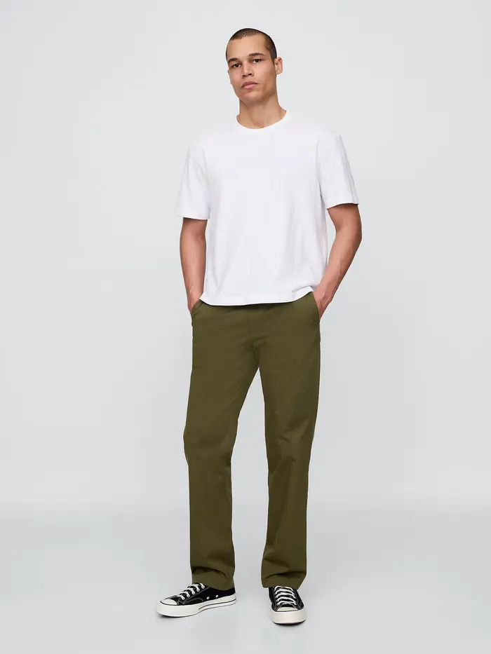 Modern Straight Khakis - Ripe olive