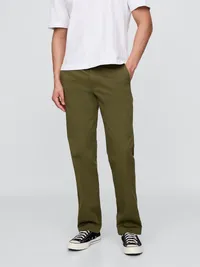 Modern Straight Khakis - Ripe olive — view 2