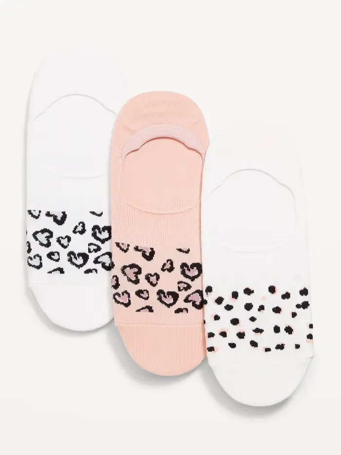 No-Show Socks 3-Pack for Women - Cheetah