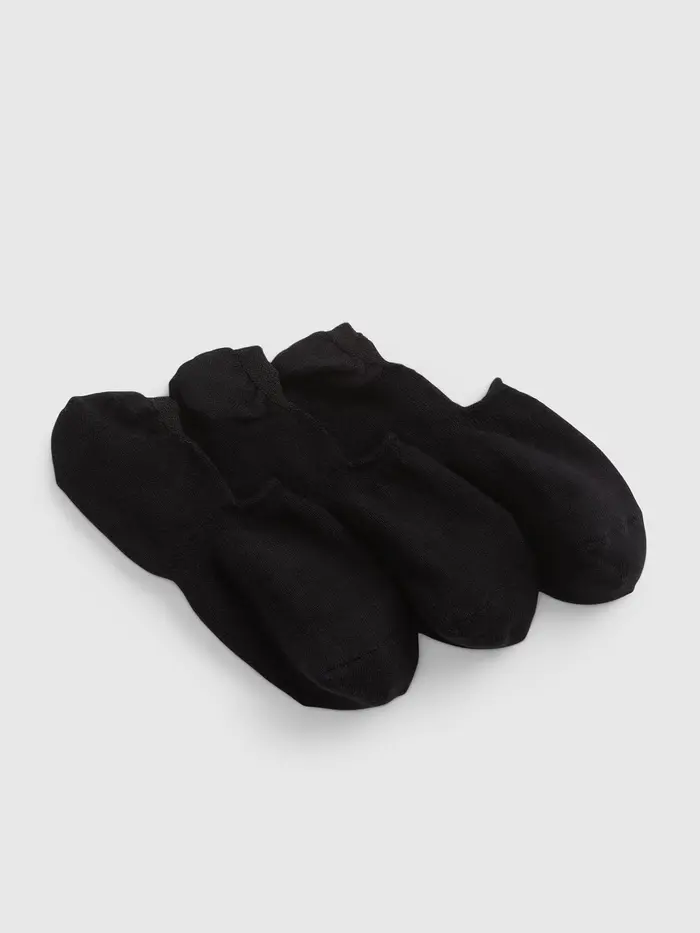 No Show Socks (3-Pack) - True black