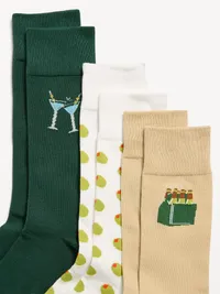 Novelty Socks 3-Pack for Men - Olive Drinks — view 2
