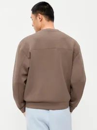 Oversized Bounce Fleece Sweatshirt - Saddle Brown — view 2