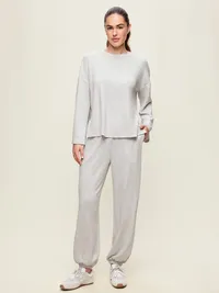 Oversized Bounce Lite Bubble Joggers - Light Gray Heather — view 2