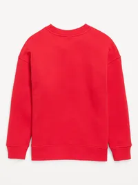 Oversized Canada Logo-Graphic Sweatshirt for Boys - Red — view 2