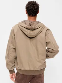 Oversized Canvas Hoodie - Camo Slate — view 2
