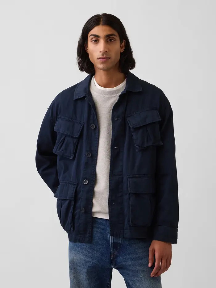Oversized Field Jacket - New classic navy blue