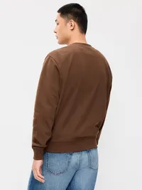 Oversized Graphic Crew-Neck Sweatshirt - Dark Walnut — view 2