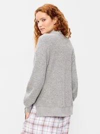 Oversized Mock-Neck Long-Sleeve Top - Panther — view 2