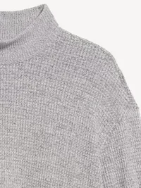 Oversized Mock-Neck Long-Sleeve Top - Panther — view 4