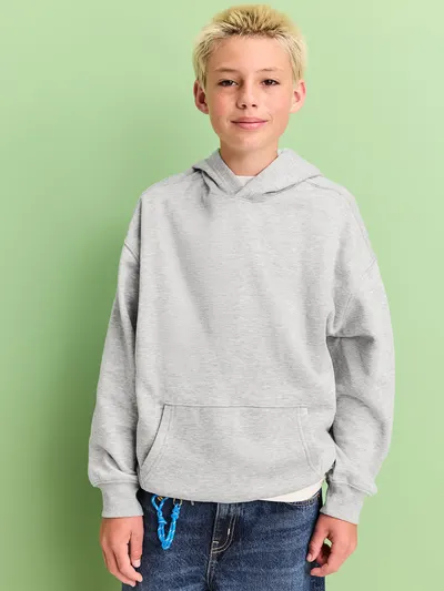 Oversized Pullover Hoodie for Boys - Heather Gray