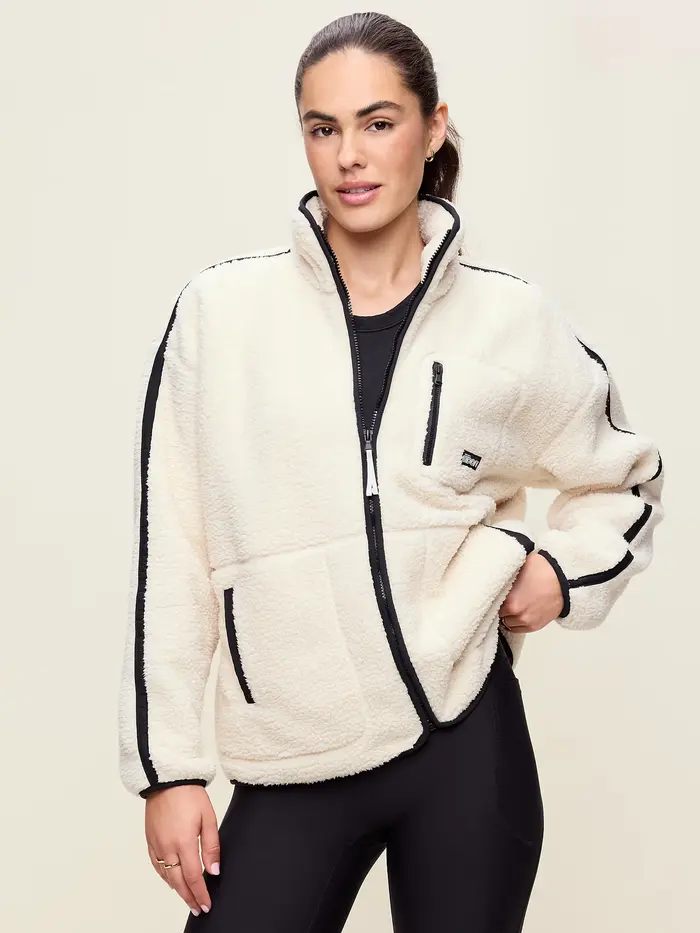 Oversized Sherpa Full-Zip Jacket - Howlite