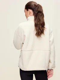 Oversized Sherpa Full-Zip Jacket - Howlite — view 2