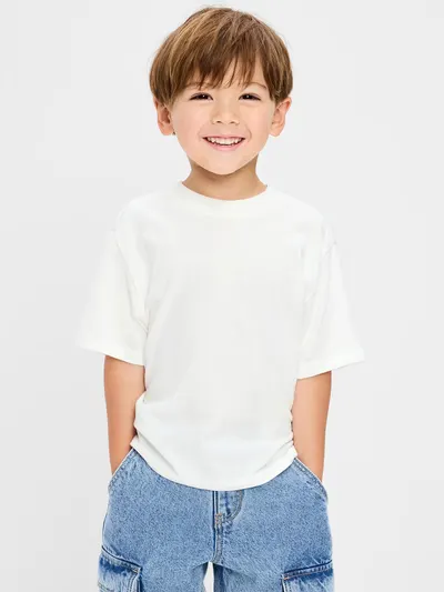 Oversized Short-Sleeve Heavyweight T-Shirt for Toddler Boys - Calla Lilies