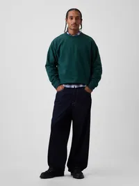 Oversized Terry Sweatshirt - Deep hunter green — view 2