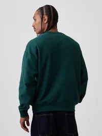 Oversized Terry Sweatshirt - Deep hunter green — view 3