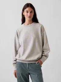 Oversized Terry Sweatshirt - Light heather grey — view 5