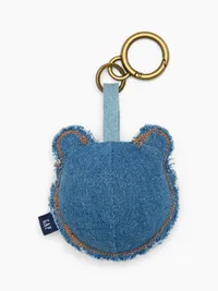Patchwork Denim Brannan Bear Bag Charm - Denim — view 2