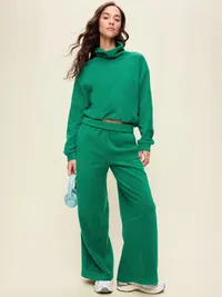 Performance Fleece Funnel Neck Pullover - Java Fern — view 3