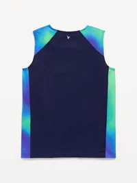 Performance Tank Top for Boys - Light Blue Print — view 2