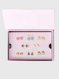 Pierced Co Holiday Screwback Earring Set - Multi — view 2