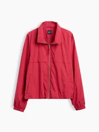 Poplin Oversized Track Jacket - Chakra red — view 5