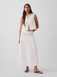 Poplin Pintuck Shell Top - New off white — view 5