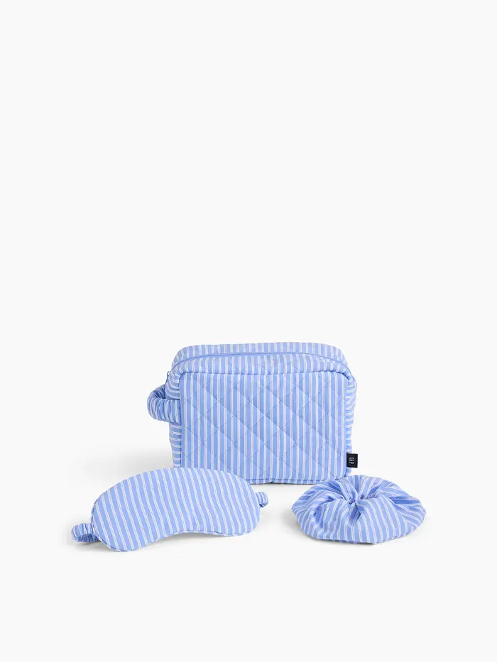 Poplin Sleep Kit - Blue white stripe