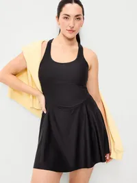 PowerSoft Fit & Flare Athletic Dress - Black Jack — view 3