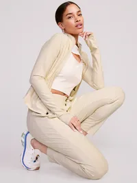 PowerSoft Full-Zip Fitted Jacket - Cozy Cashmere — view 3