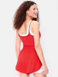 PowerSoft Layered Longline Bra - Bold Red — view 2
